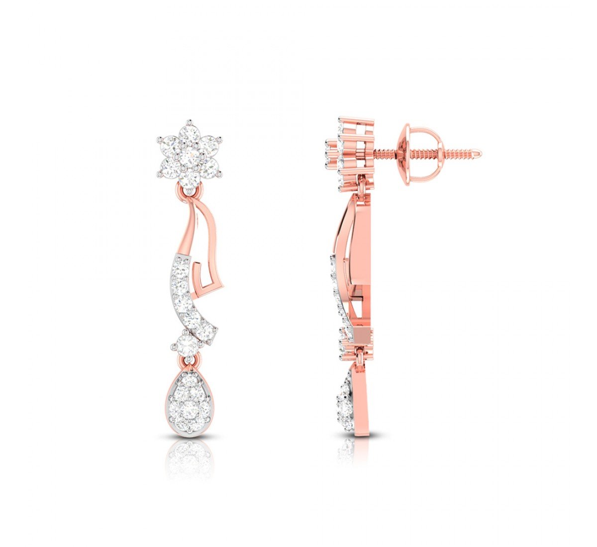 Lila Drop Diamond Earrings