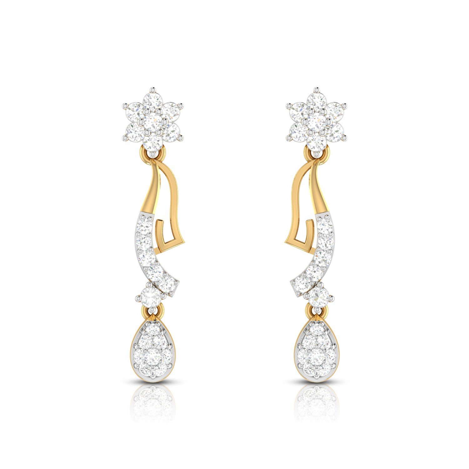 Lila Drop Diamond Earrings