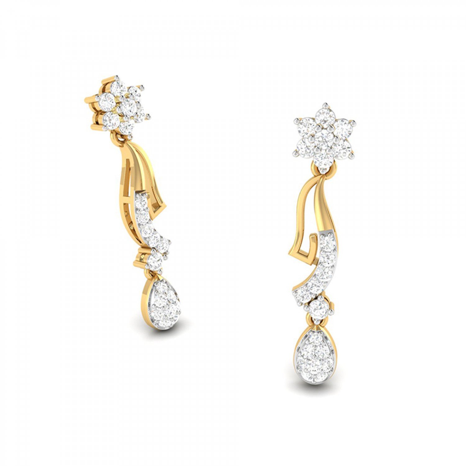 Lila Drop Diamond Earrings