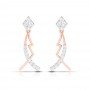 Swirl Floral Diamond Earrings