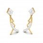 Swirl Floral Diamond Earrings