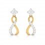 Swirl Drop Diamond Earrings