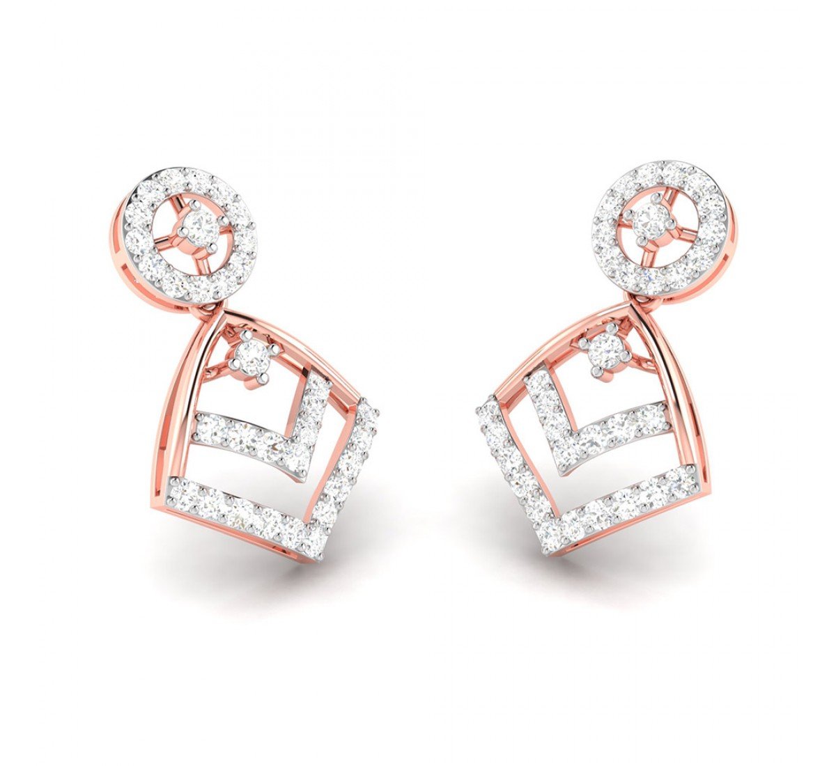 Cosmos Drop Diamond Earrings