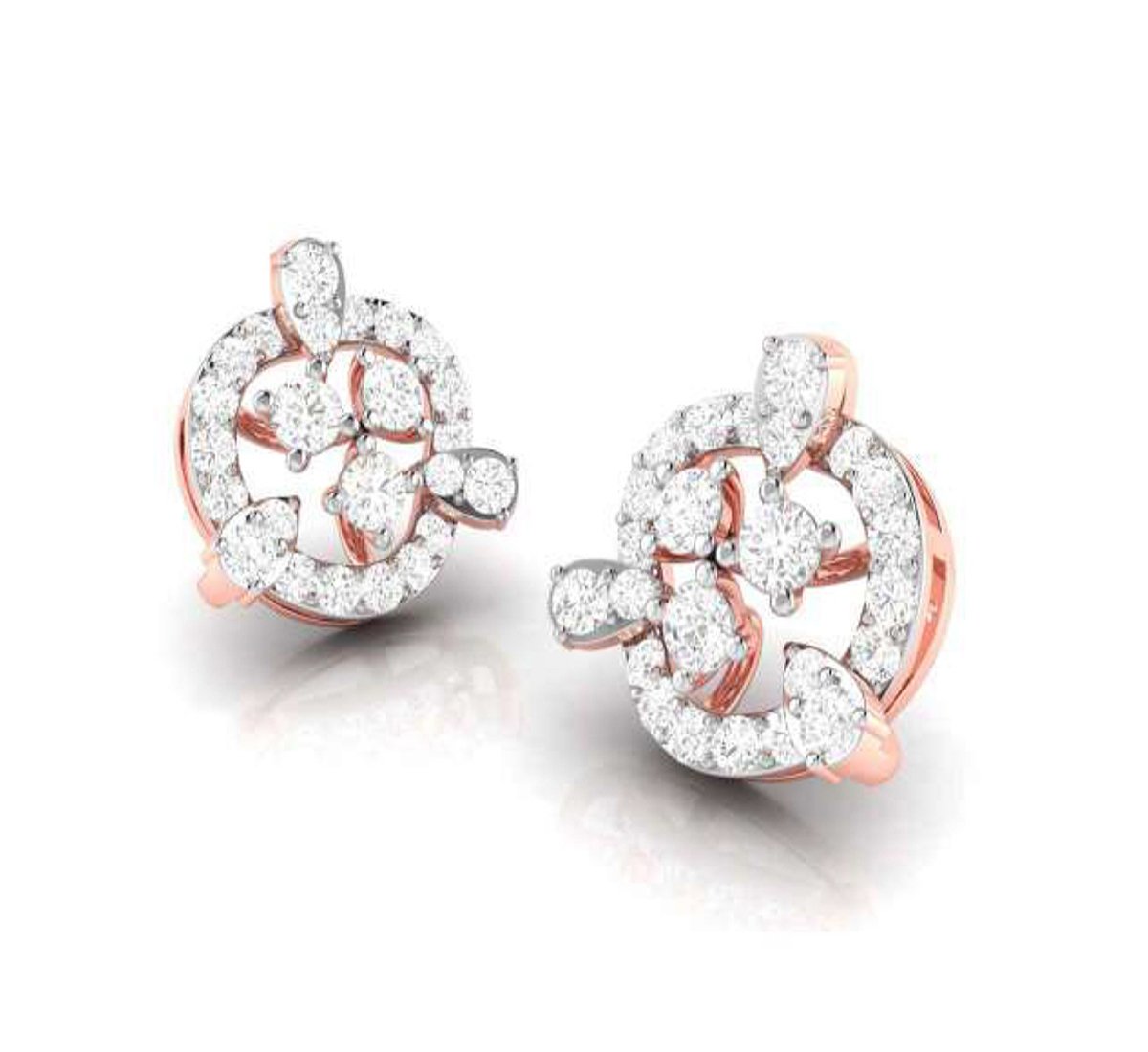 Floral Hug Diamond Earrings