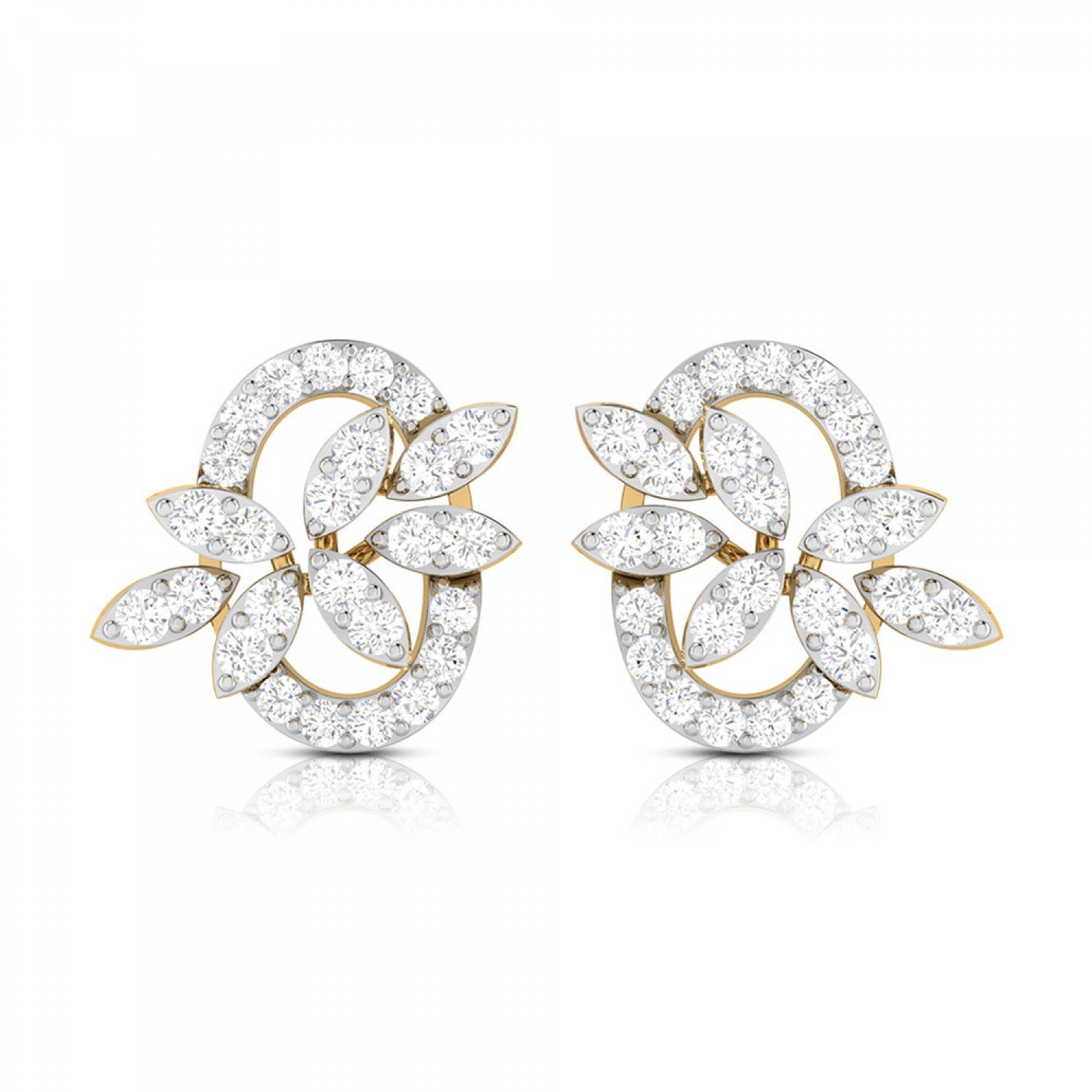 Dazzling Looped Diamond Stud