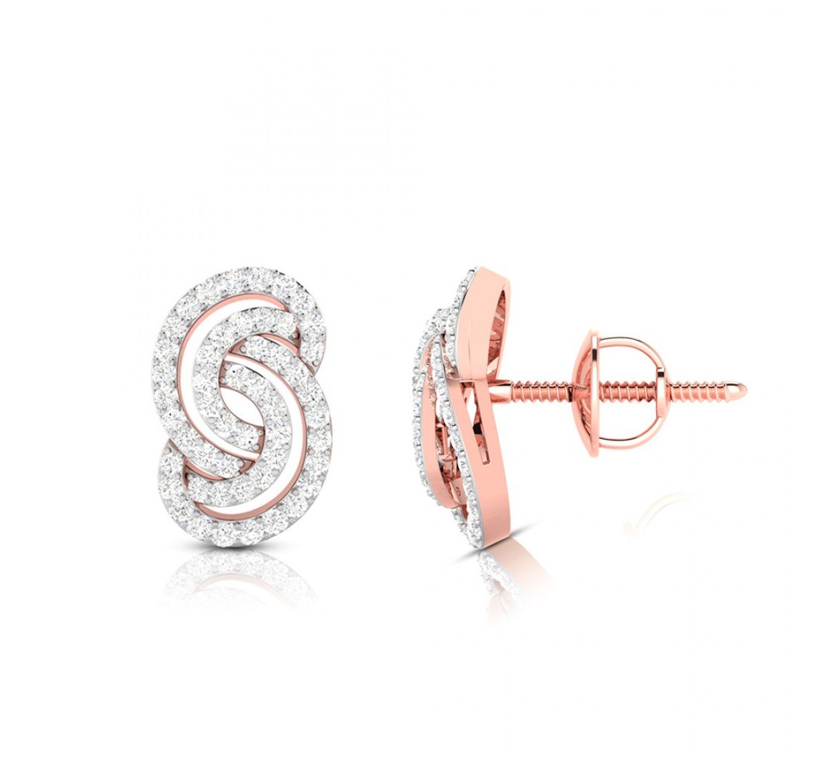 Angelina Circled Diamond Stud