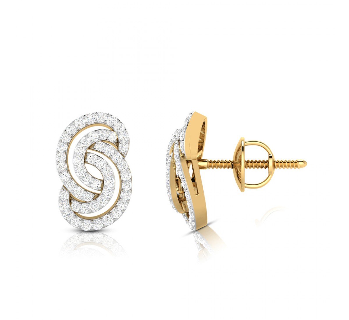 Angelina Circled Diamond Stud