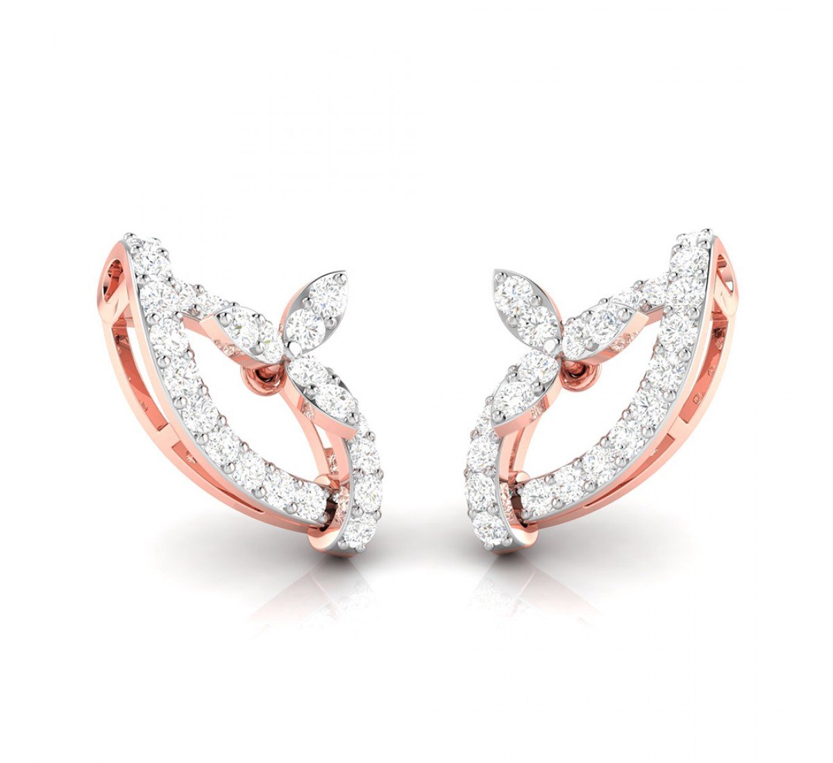 Mirage Crescent Diamond Stud