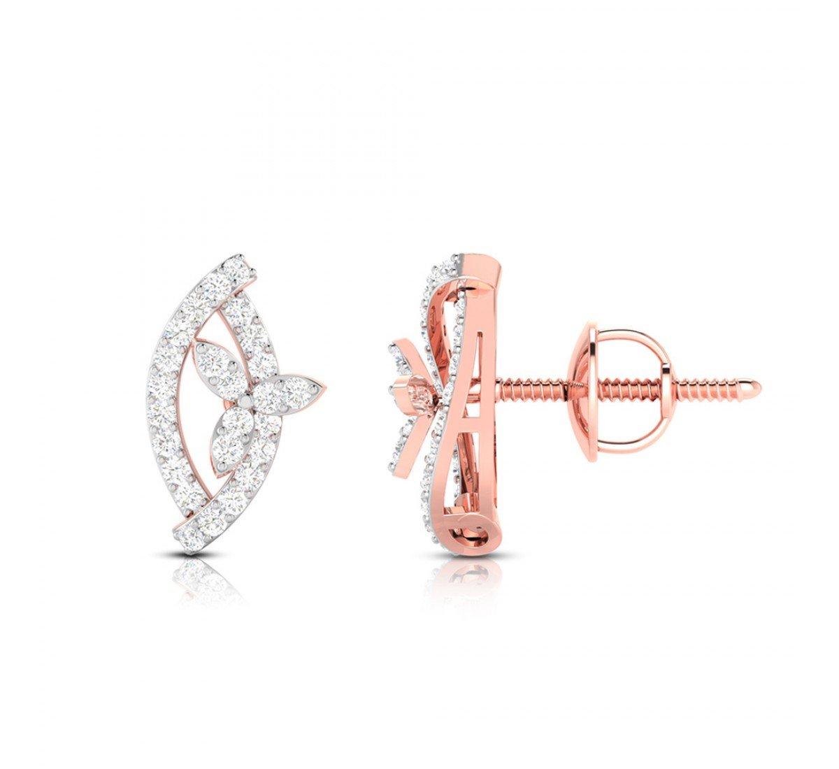 Mirage Crescent Diamond Stud
