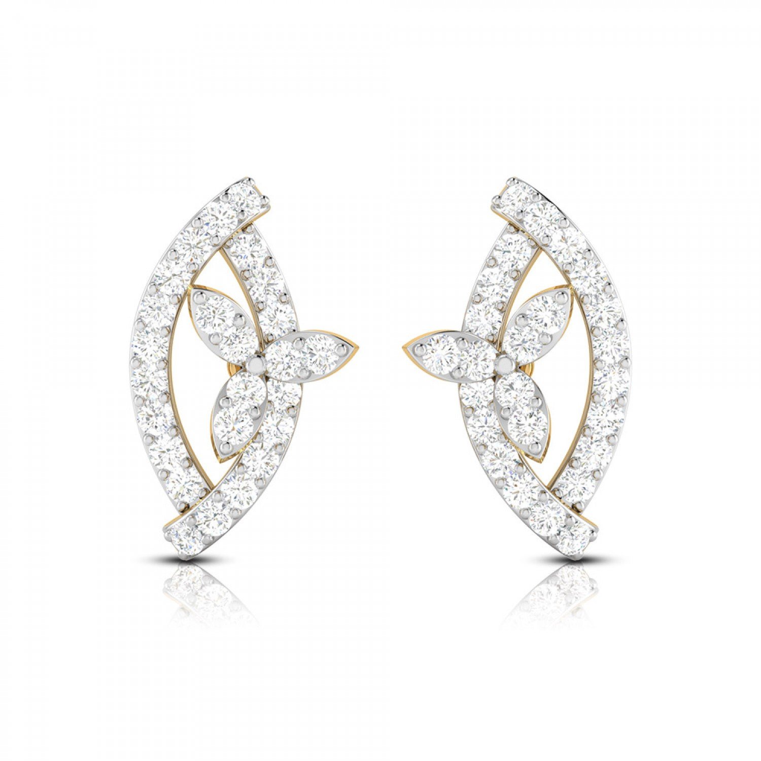 Mirage Crescent Diamond Stud
