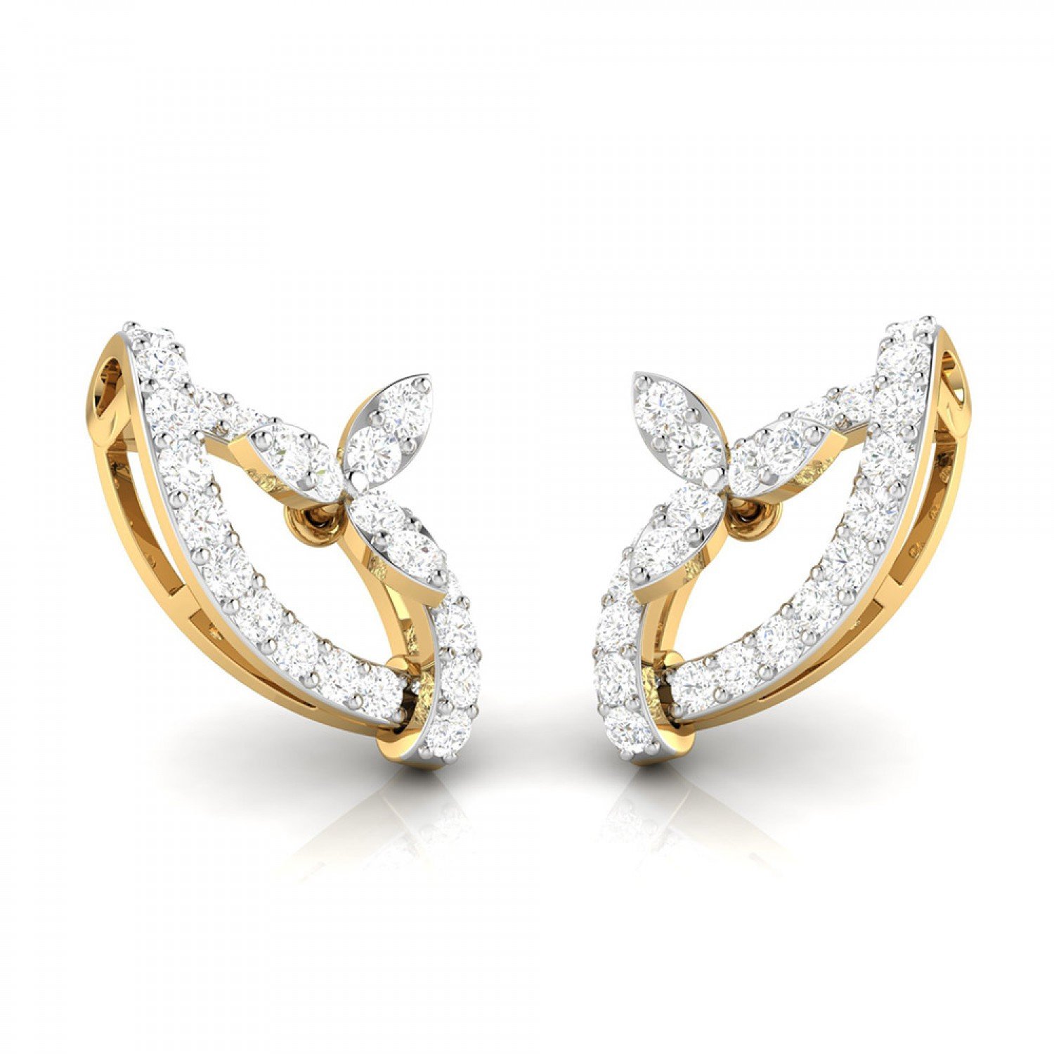 Mirage Crescent Diamond Stud