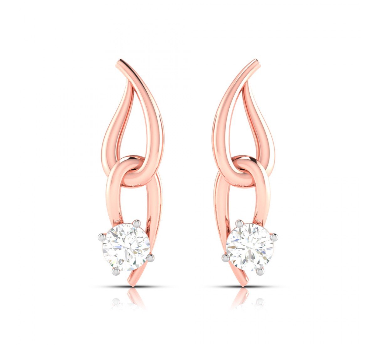 Keisha Spiral Diamond Earrings