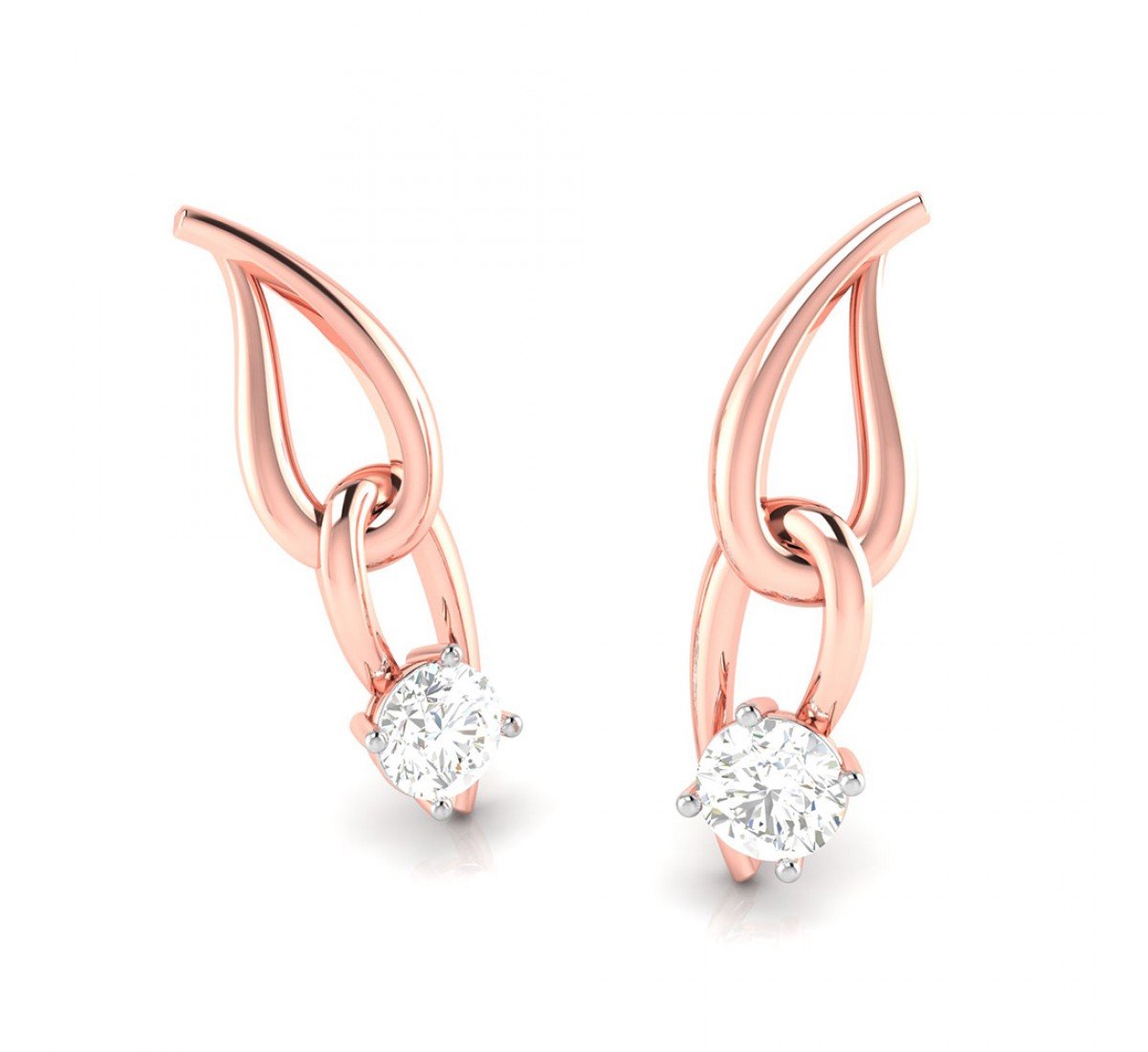 Keisha Spiral Diamond Earrings