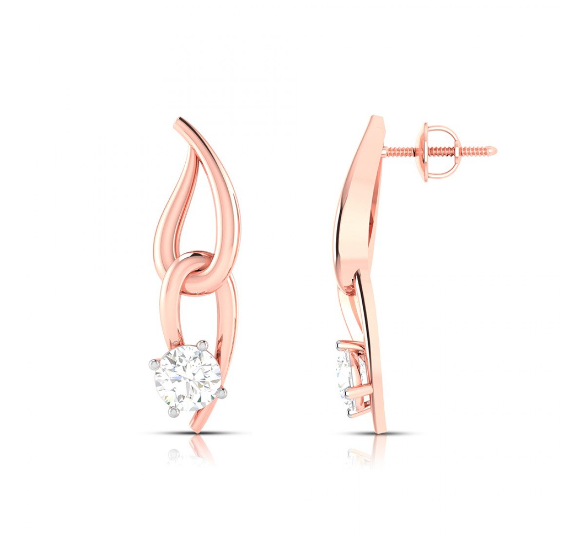 Keisha Spiral Diamond Earrings