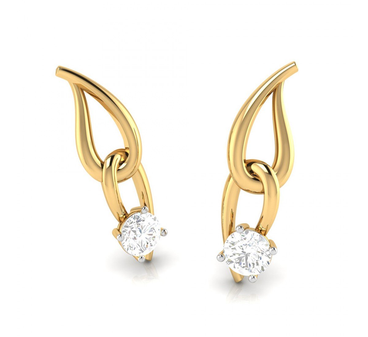 Keisha Spiral Diamond Earrings