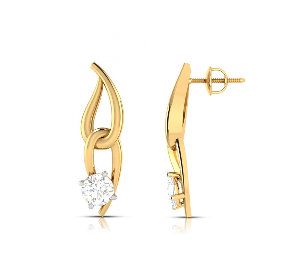 Keisha Spiral Diamond Earrings