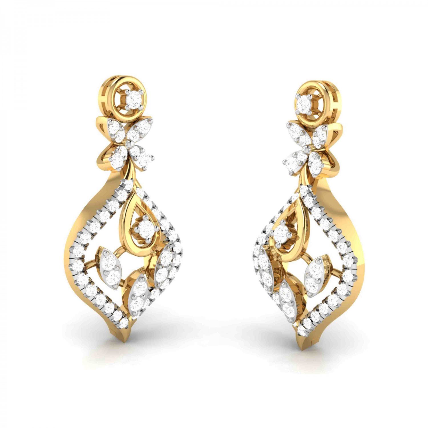 Pramid Diamond Earrings