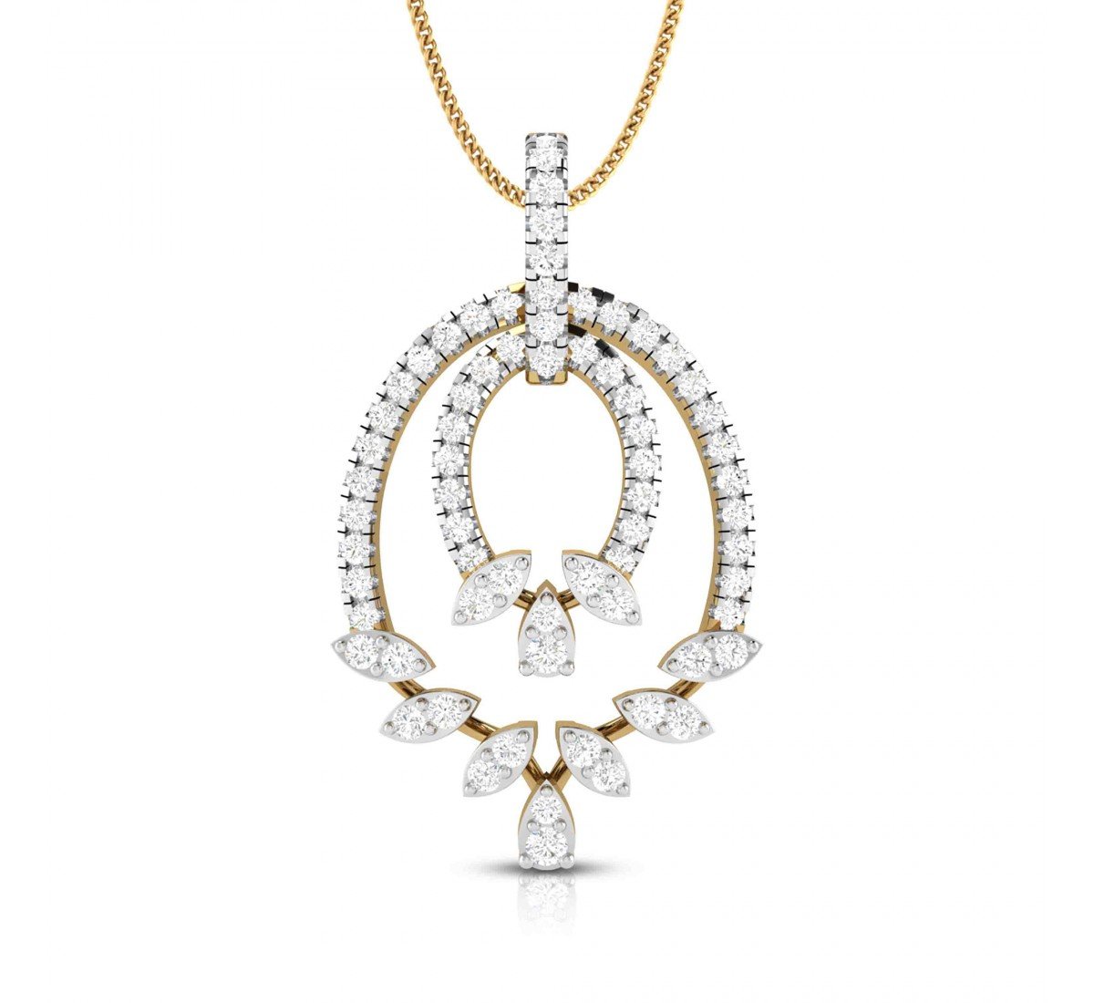 Petal Zig Diamond Pendant