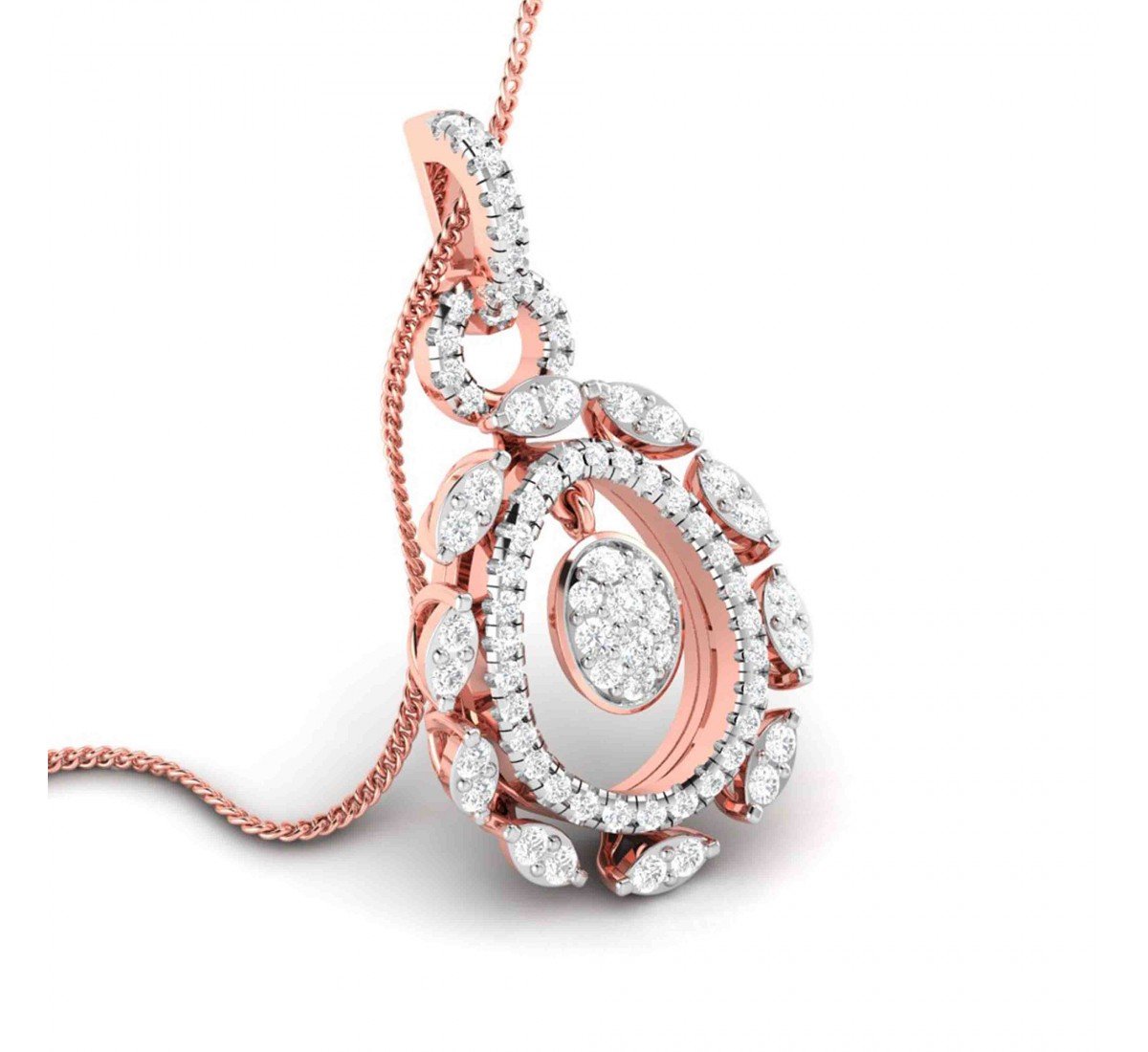 Ovate Edden Diamond Pendant