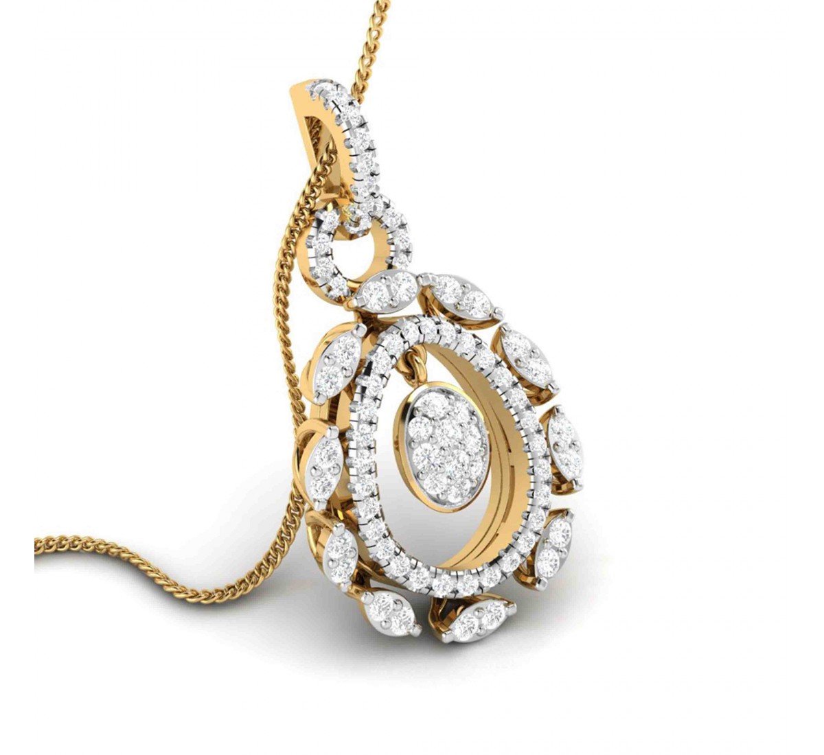 Ovate Edden Diamond Pendant