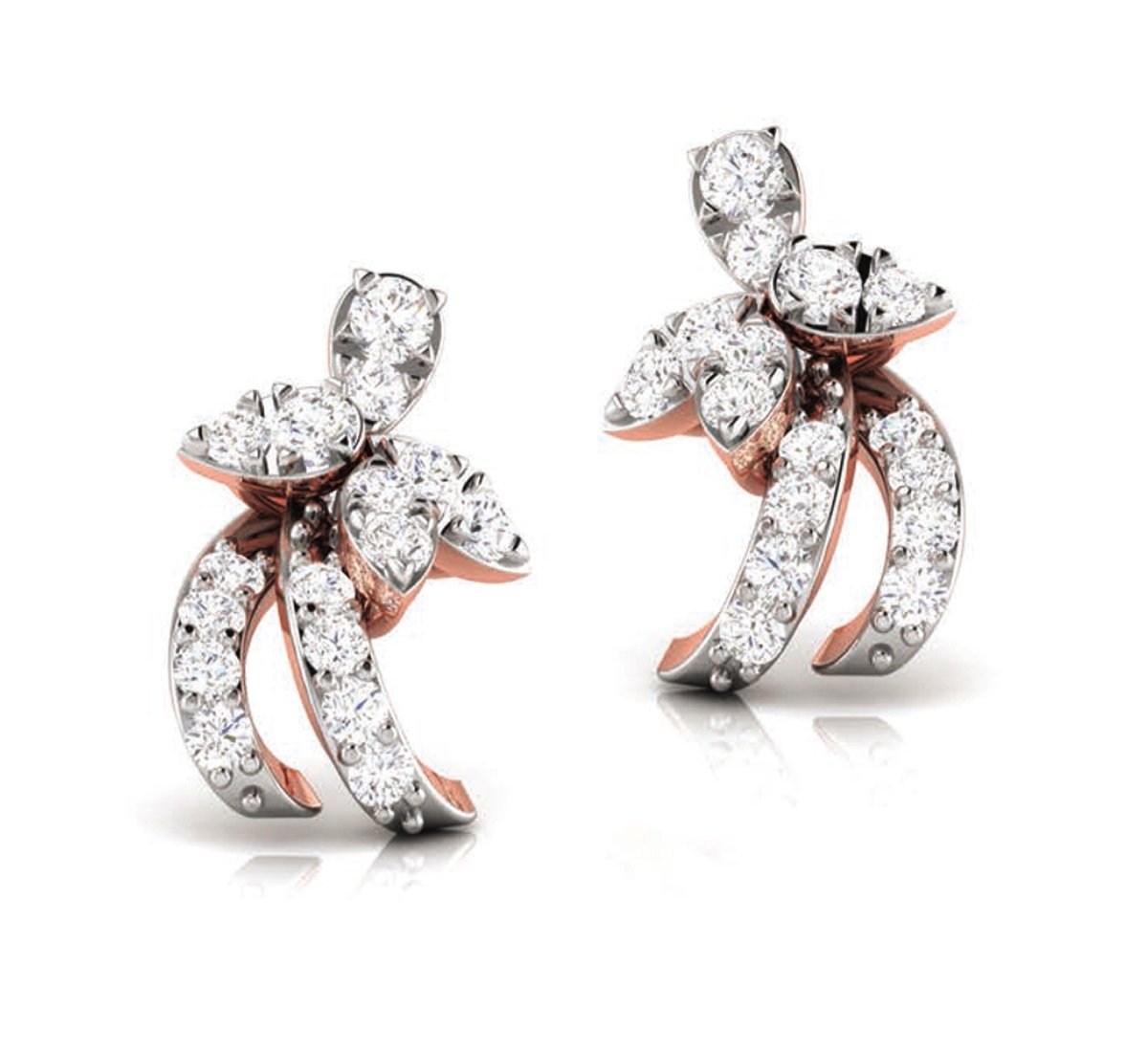 Niyomi Swerve Diamond Earrings