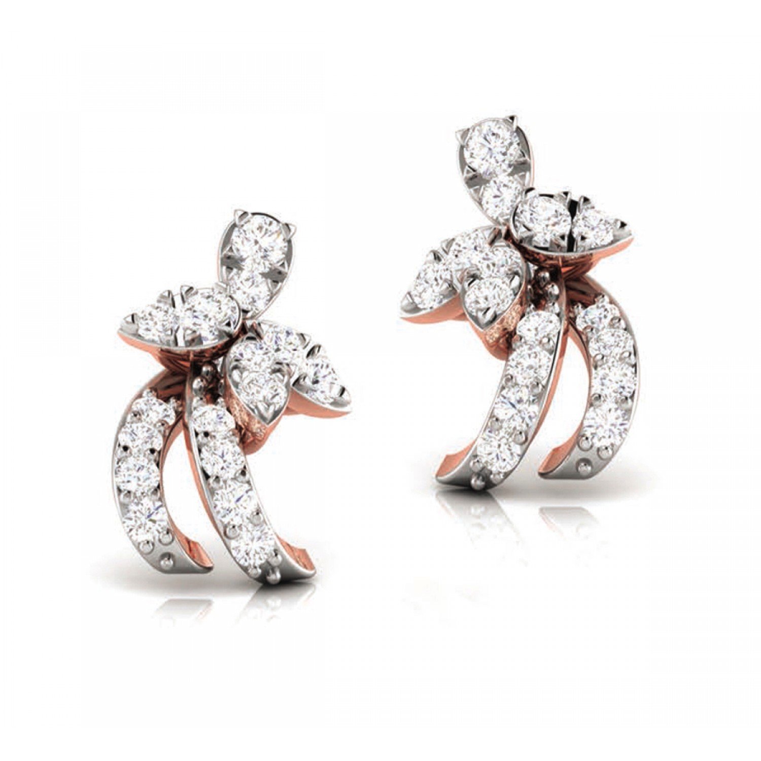 Niyomi Swerve Diamond Earrings