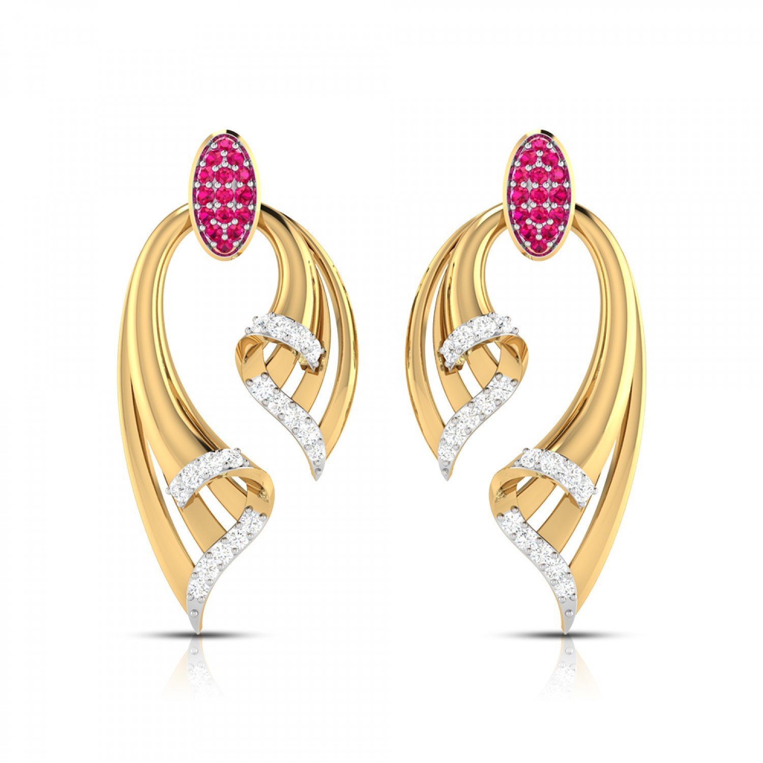 Spiral Jadah Diamond Earrings
