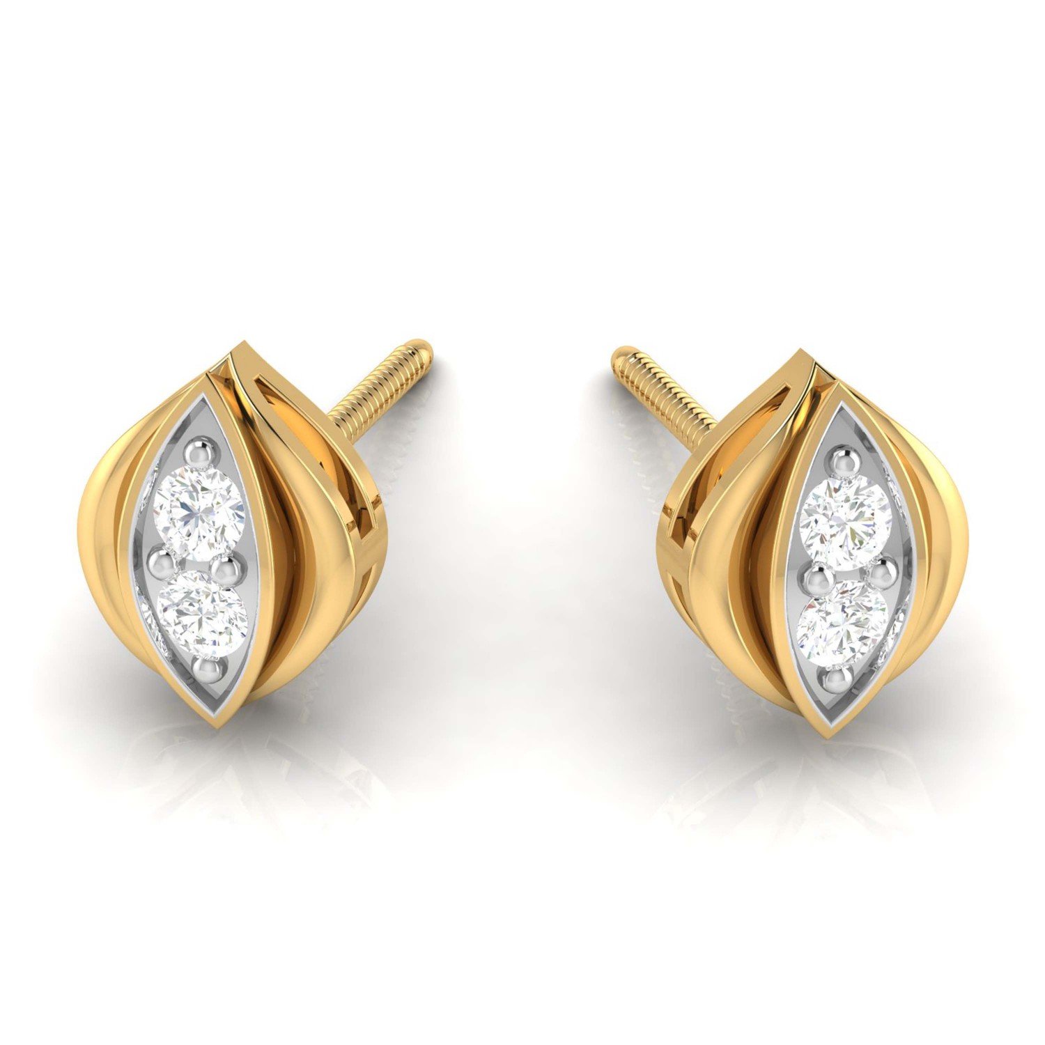 Halo Looped Diamond Earrings