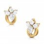 Curled Griva Diamond Earrings