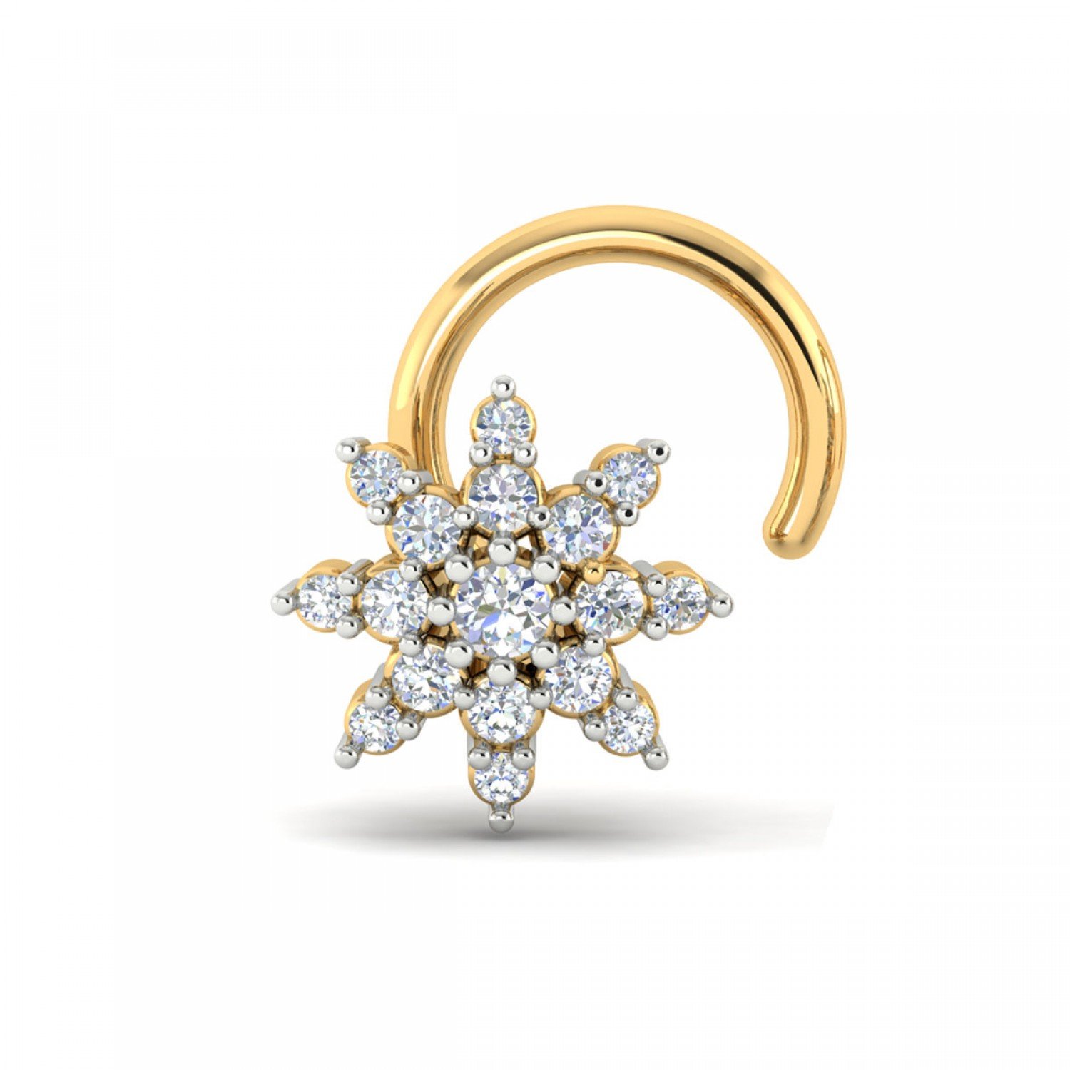 Trifecta Diamond Nose Pin