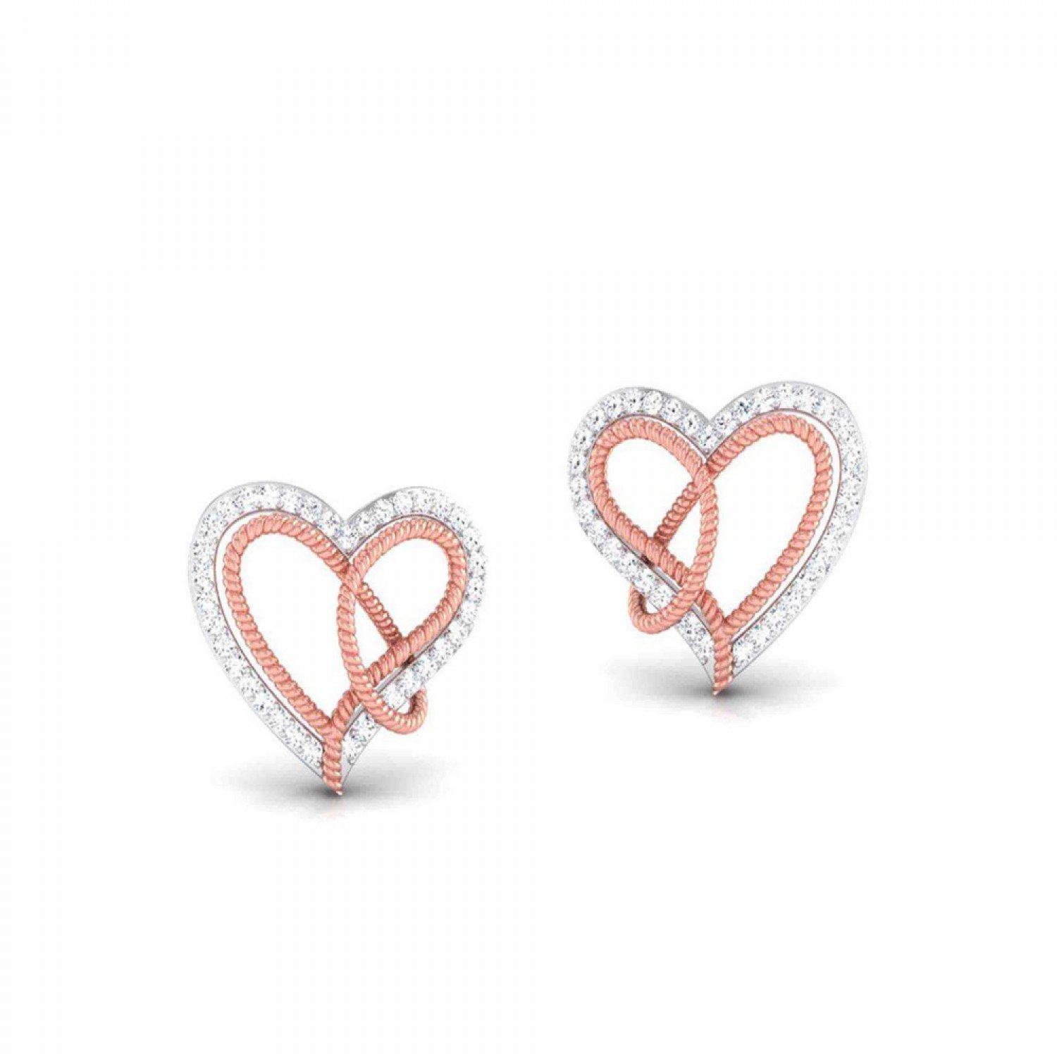 Cinzia Braid Diamond Earrings