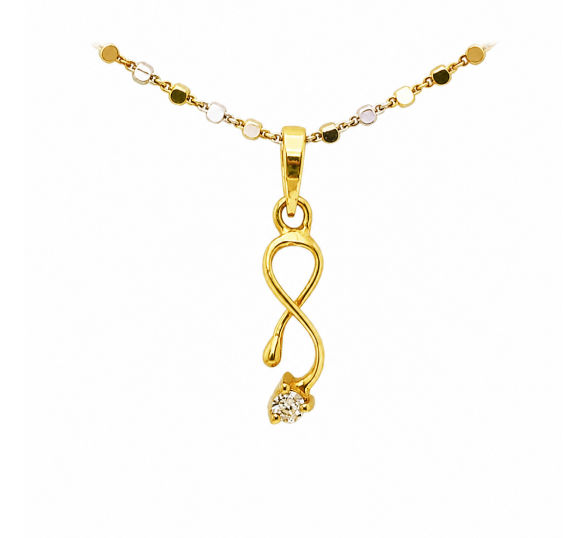 Overlap Diamond Pendant