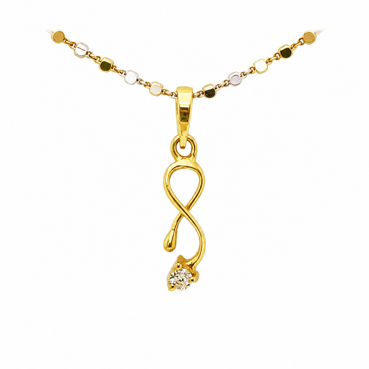 Overlap Diamond Pendant
