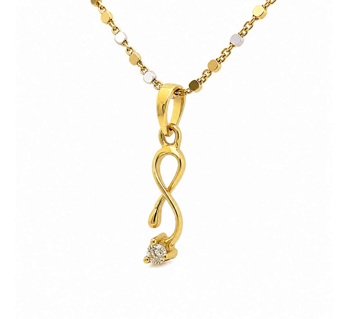 Overlap Diamond Pendant
