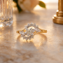 Petal Flutter Diamond Ring