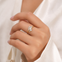 Petal Flutter Diamond Ring