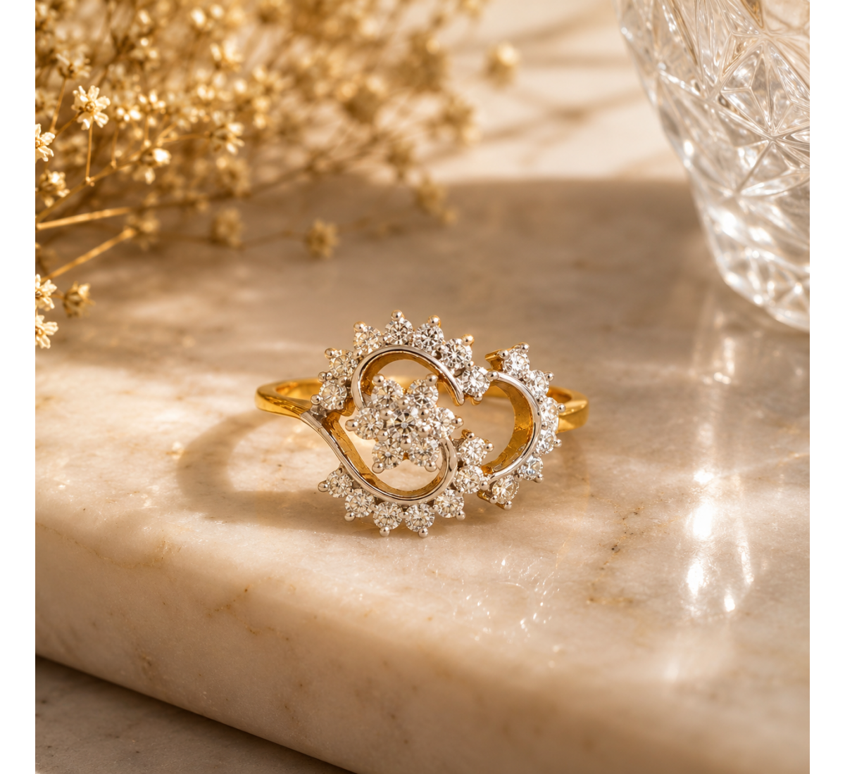 Hexa Glam Diamond Ring