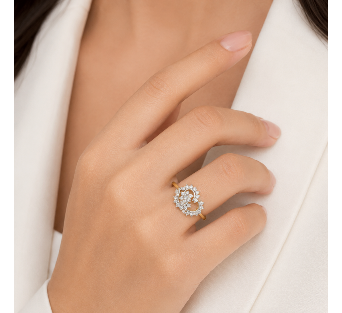 Hexa Glam Diamond Ring