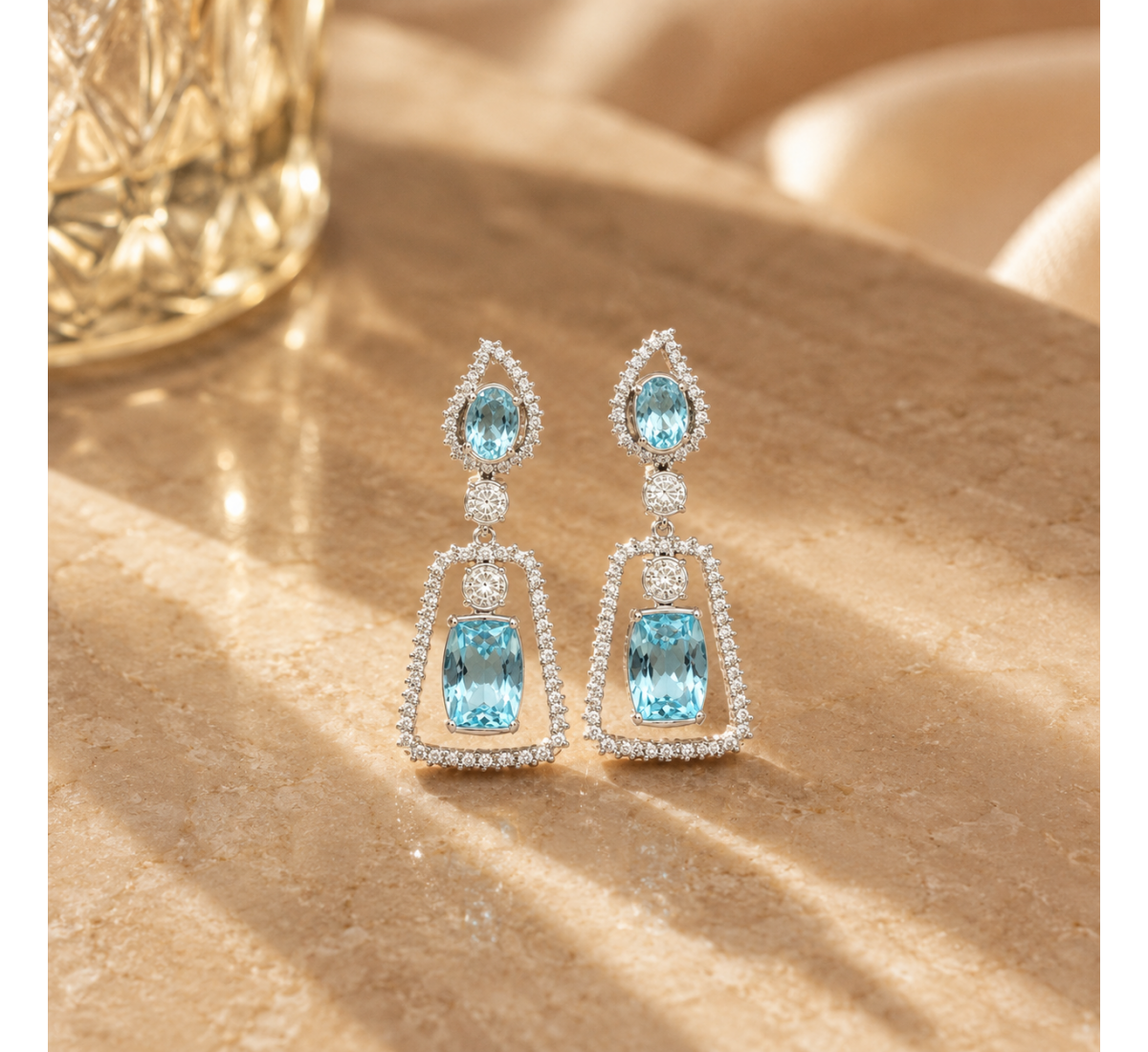 Ava Drop Diamond Earrings