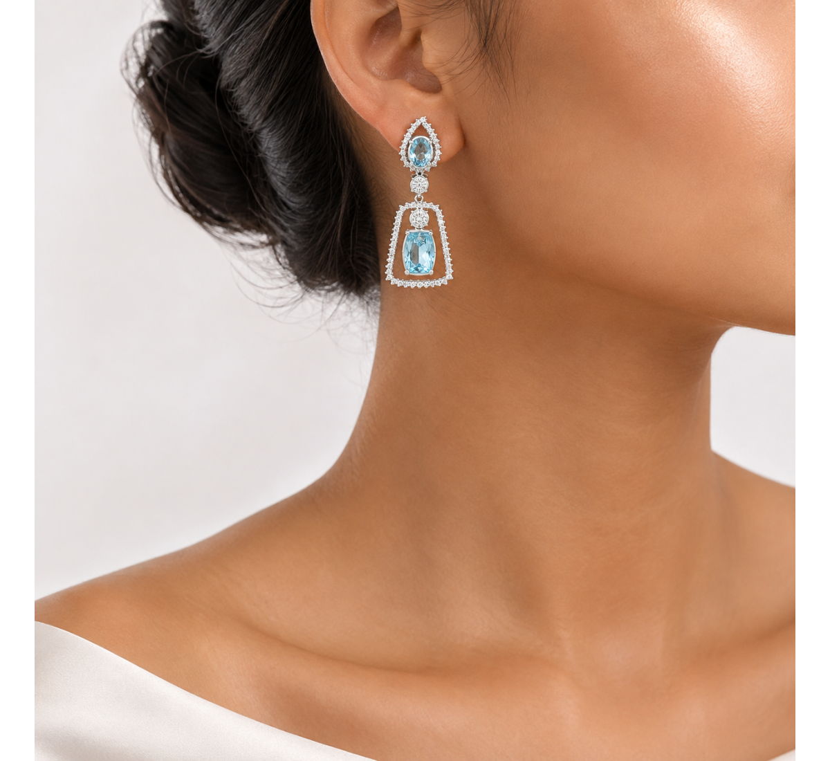 Ava Drop Diamond Earrings