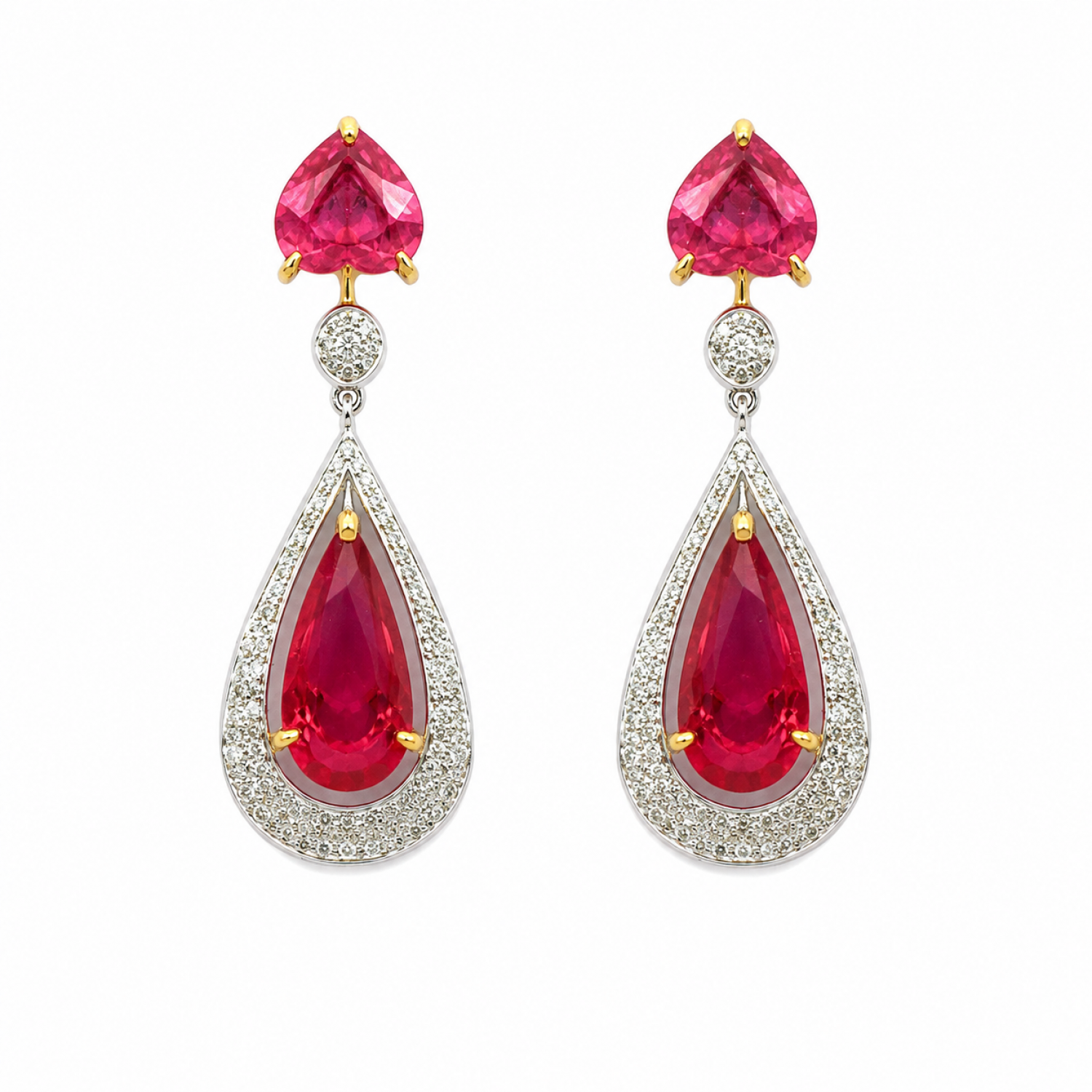 Sheen Drop Diamond Earrings