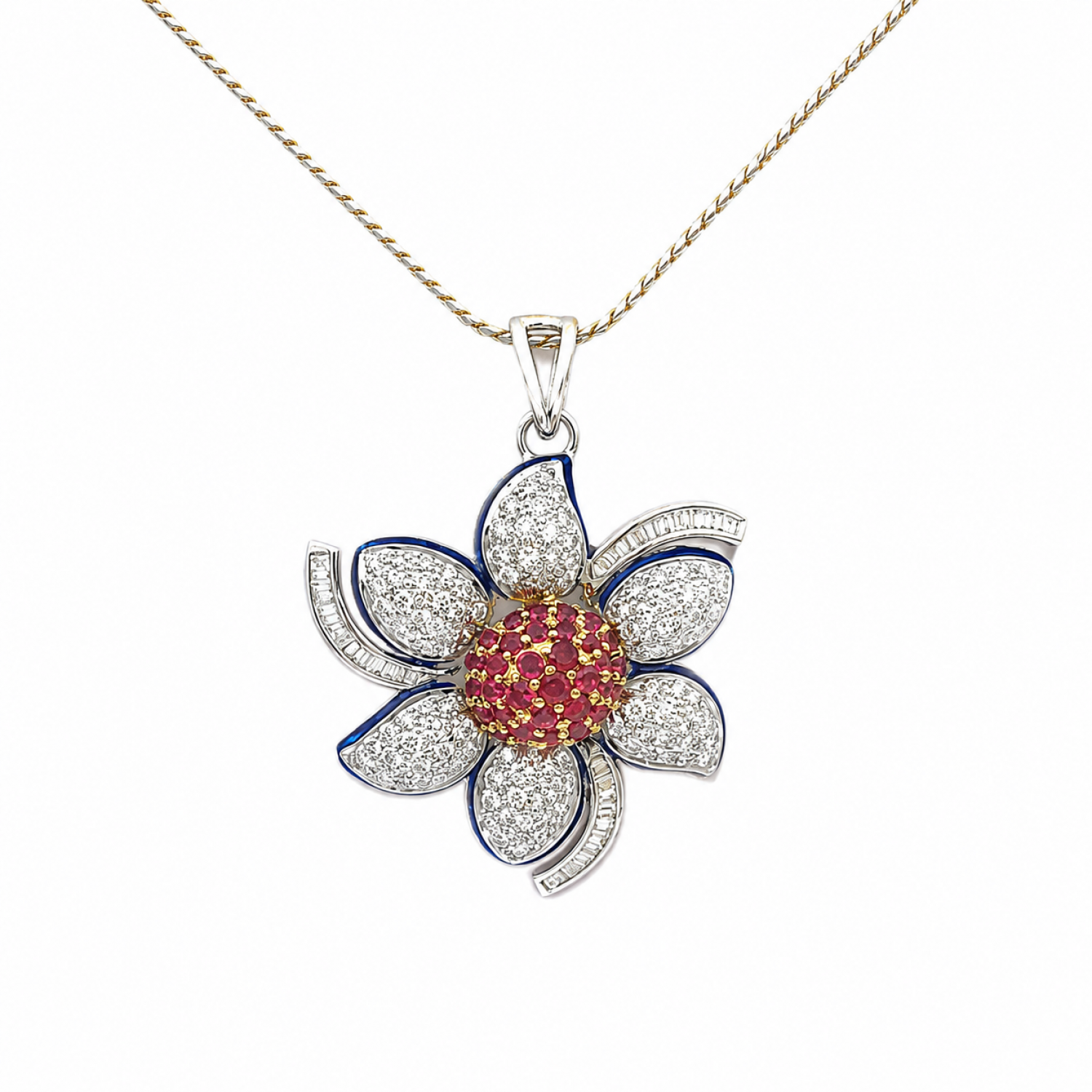 Rekah Linear Diamond Pendant