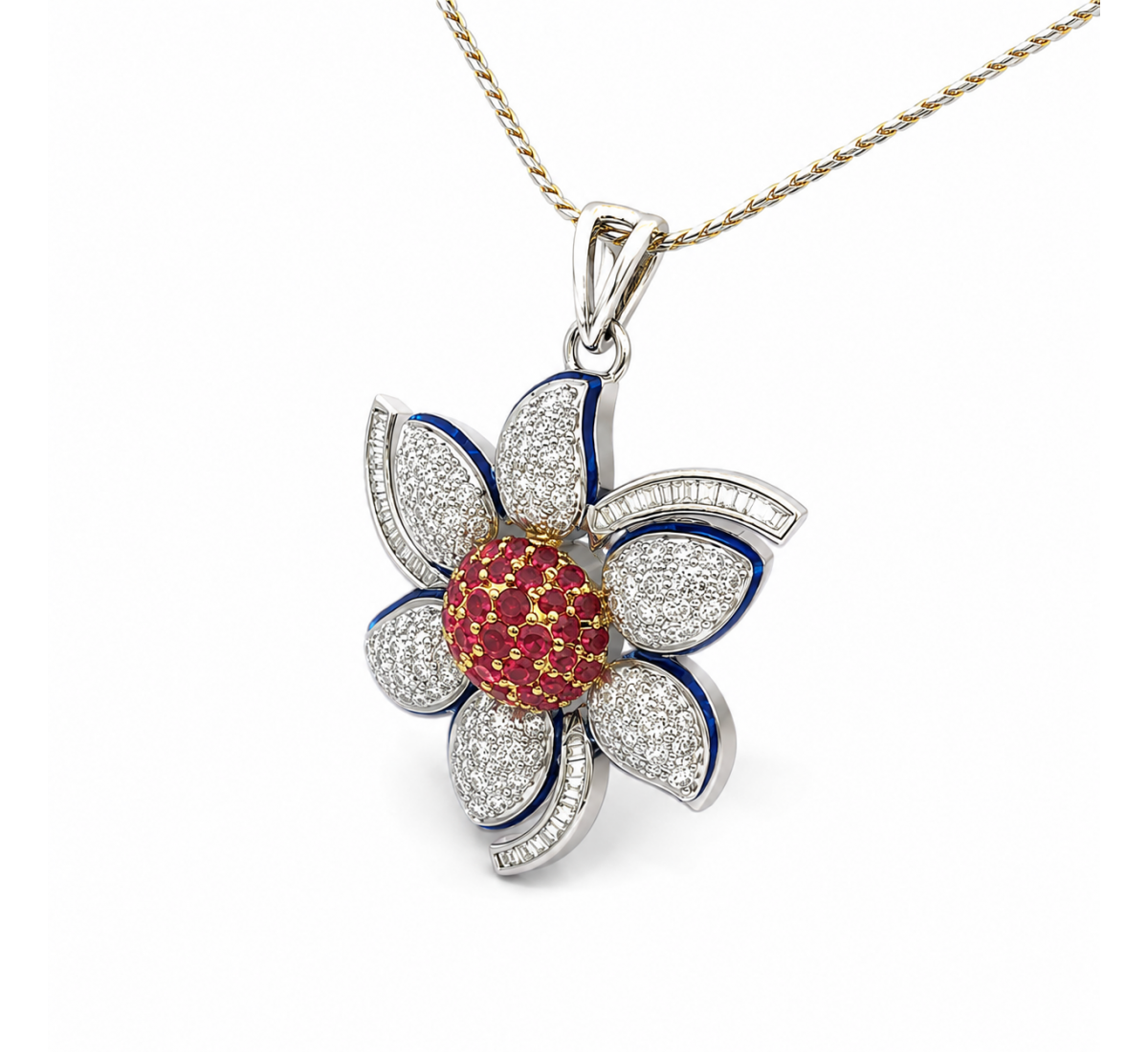 Rekah Linear Diamond Pendant