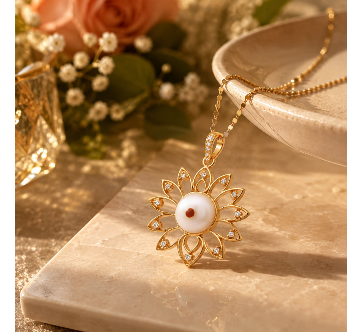 Anjolie Grid Diamond Pendant