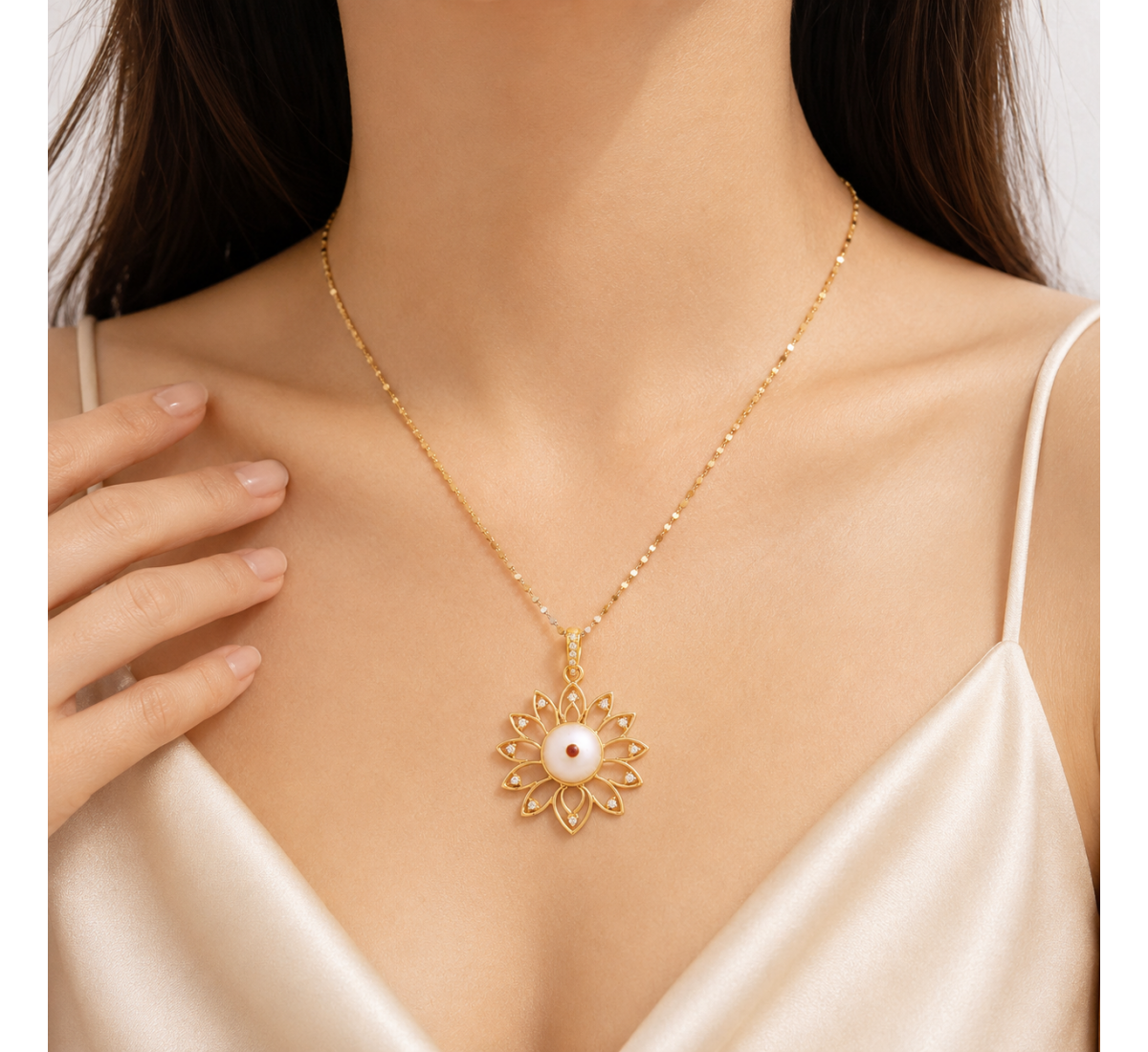 Anjolie Grid Diamond Pendant