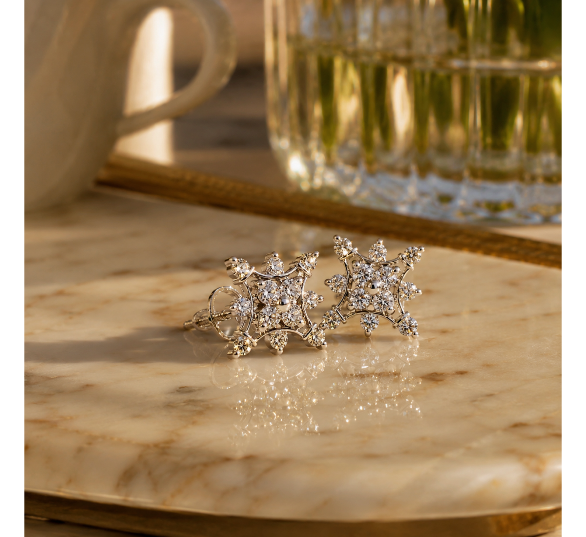 Amelia Stud Diamond Earrings