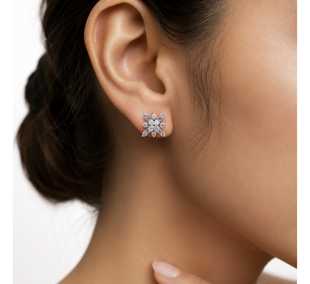 Amelia Stud Diamond Earrings