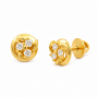 Crimson Stud Diamond Earrings