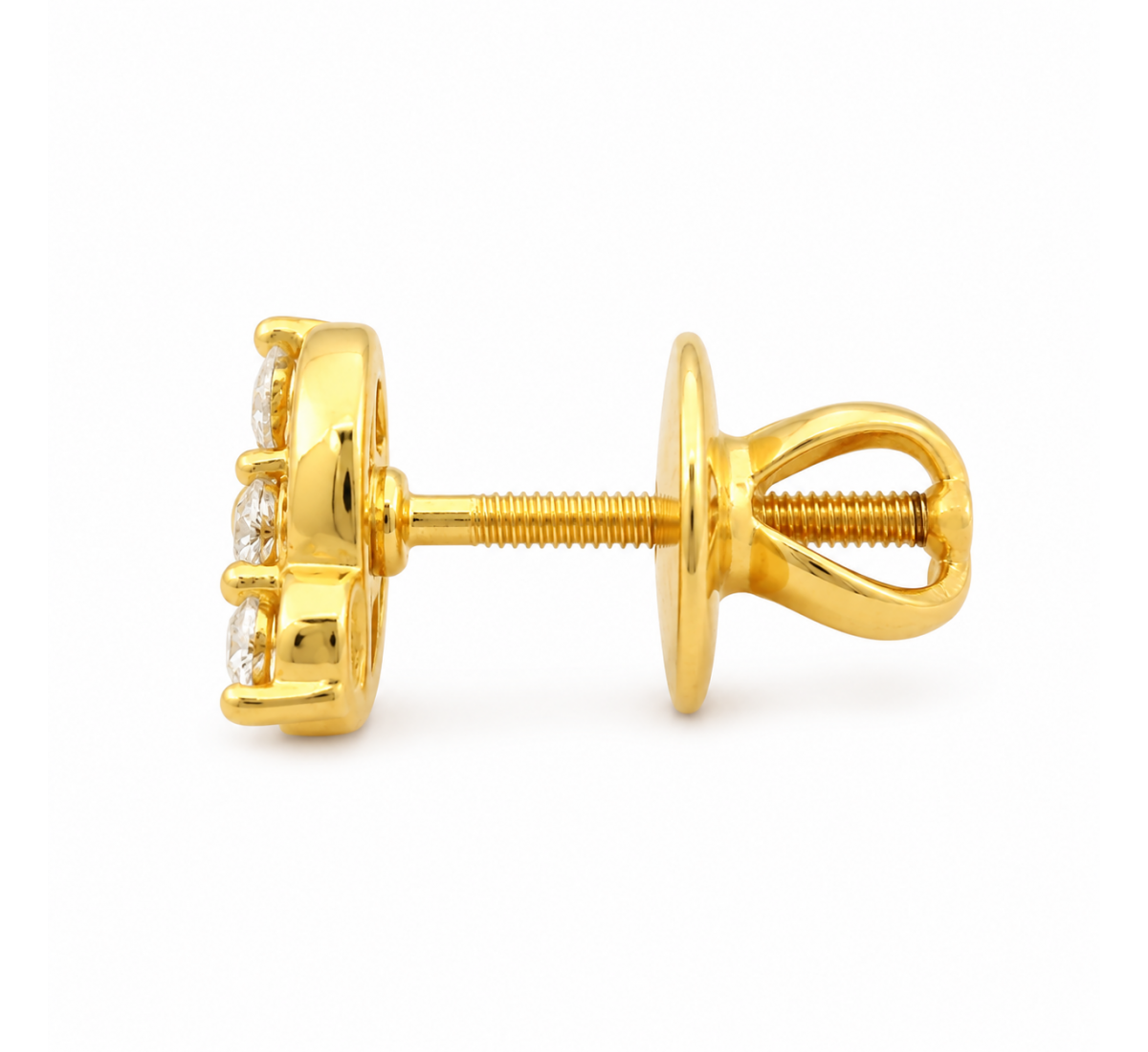 Crimson Stud Diamond Earrings