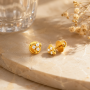 Crimson Stud Diamond Earrings